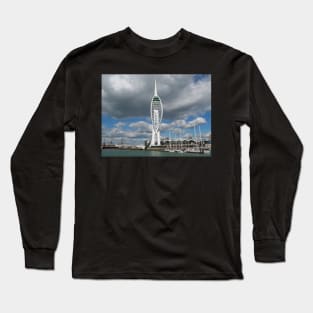 Portsmouth Harbour boat tour view Spinnaker Tower Long Sleeve T-Shirt